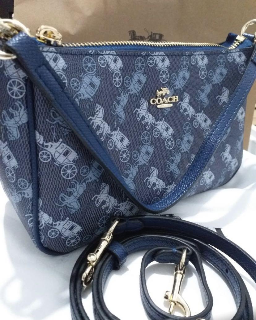 blue coach crossbody bag