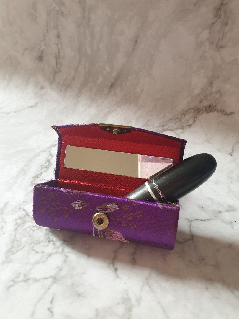 Vintage Lipstick pouch with mirror, Women's Fashion, Bags & Wallets