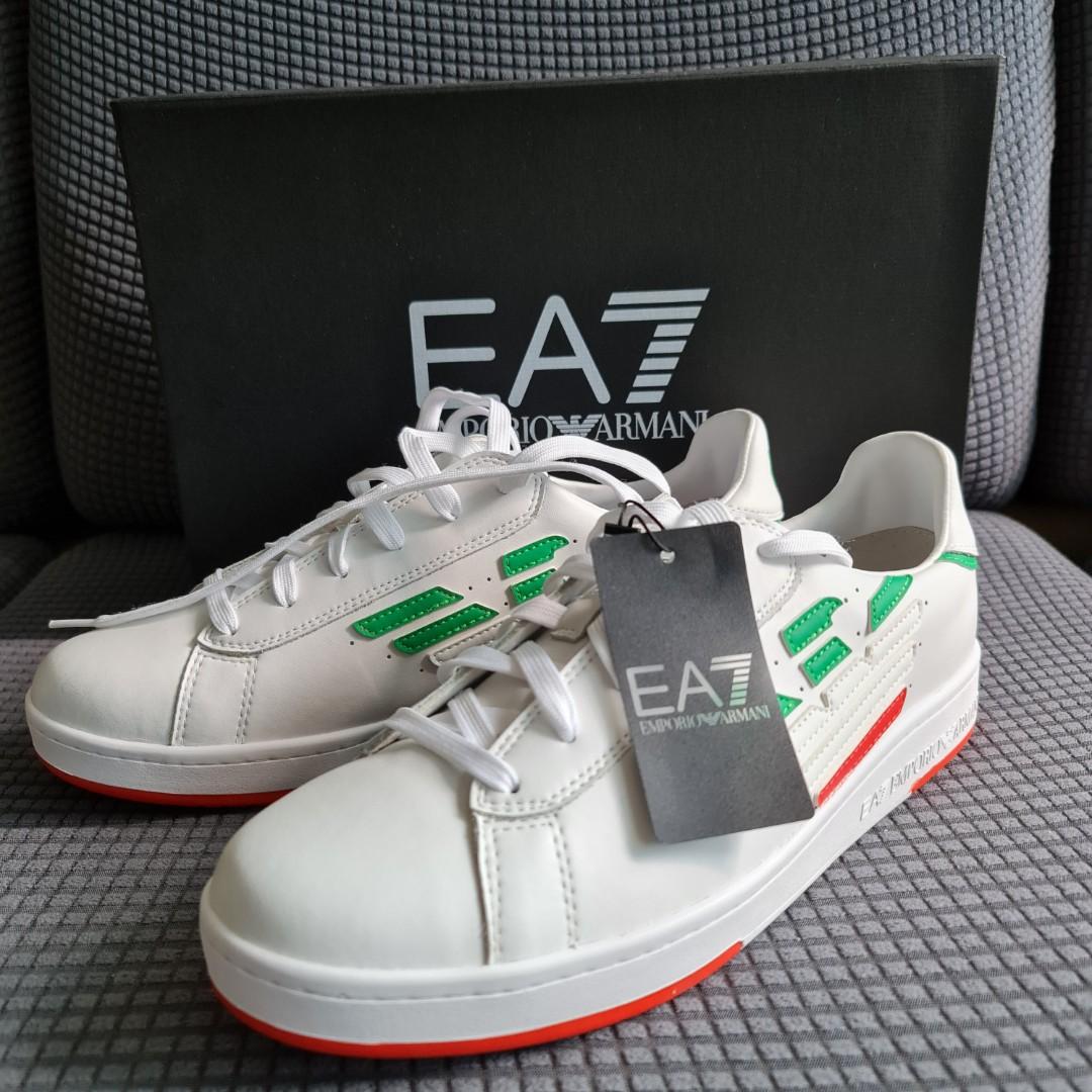 White armani sneakers store