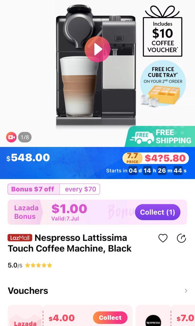 Nespresso Lattissima Touch coffee machine with capsules & descaling