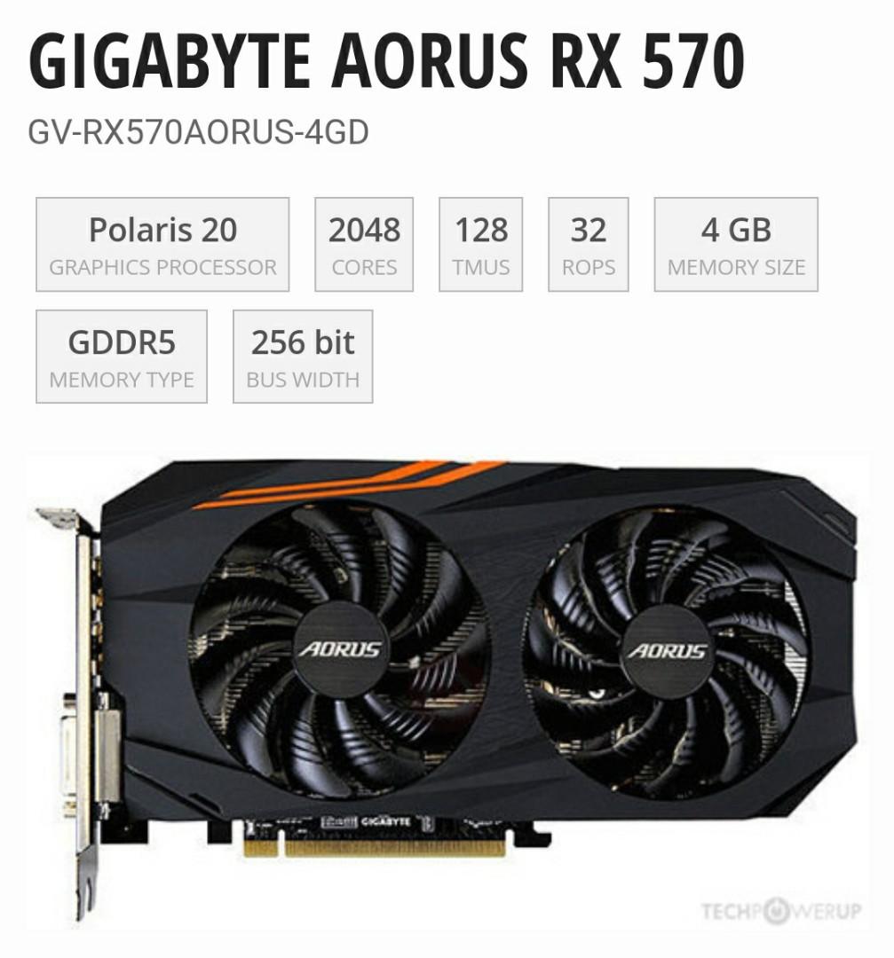 Gigabyte rx570 deals aorus 4gb
