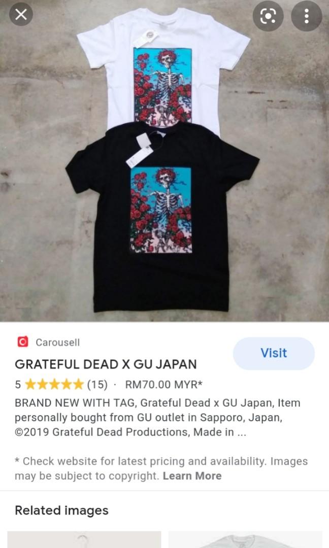 Grateful Dead X Gu Japan Tee Men S Fashion Tops Sets Tshirts Polo Shirts On Carousell