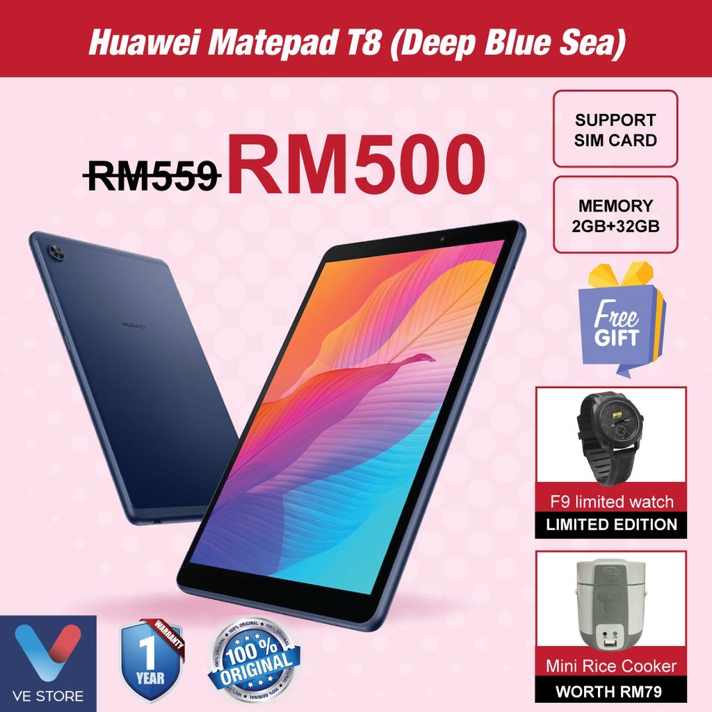 Huawei Matepad T8 Free Gift Original Malaysia Set Free ...