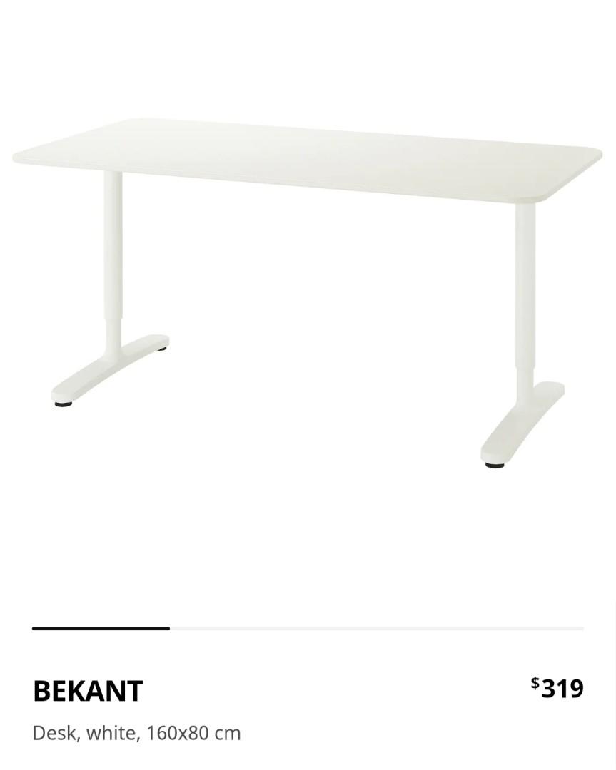 BEKANT Bureau, blanc, 160x80 cm - IKEA