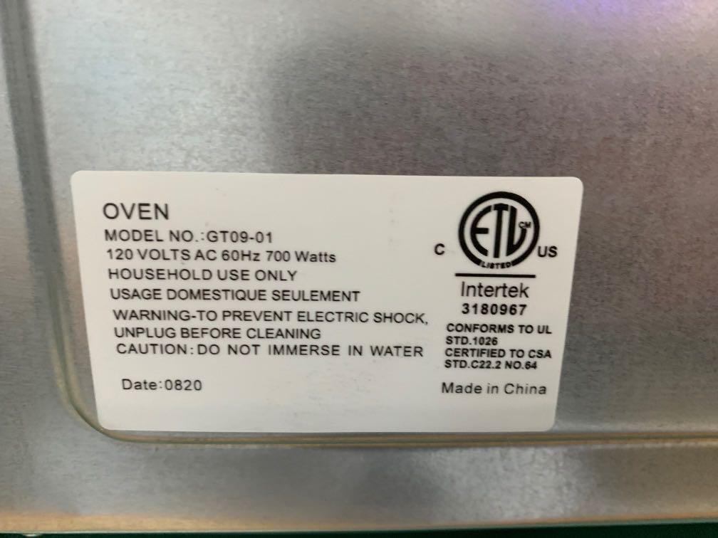 Intertek Oven Toaster, TV & Home Appliances, Kitchen Appliances, Ovens