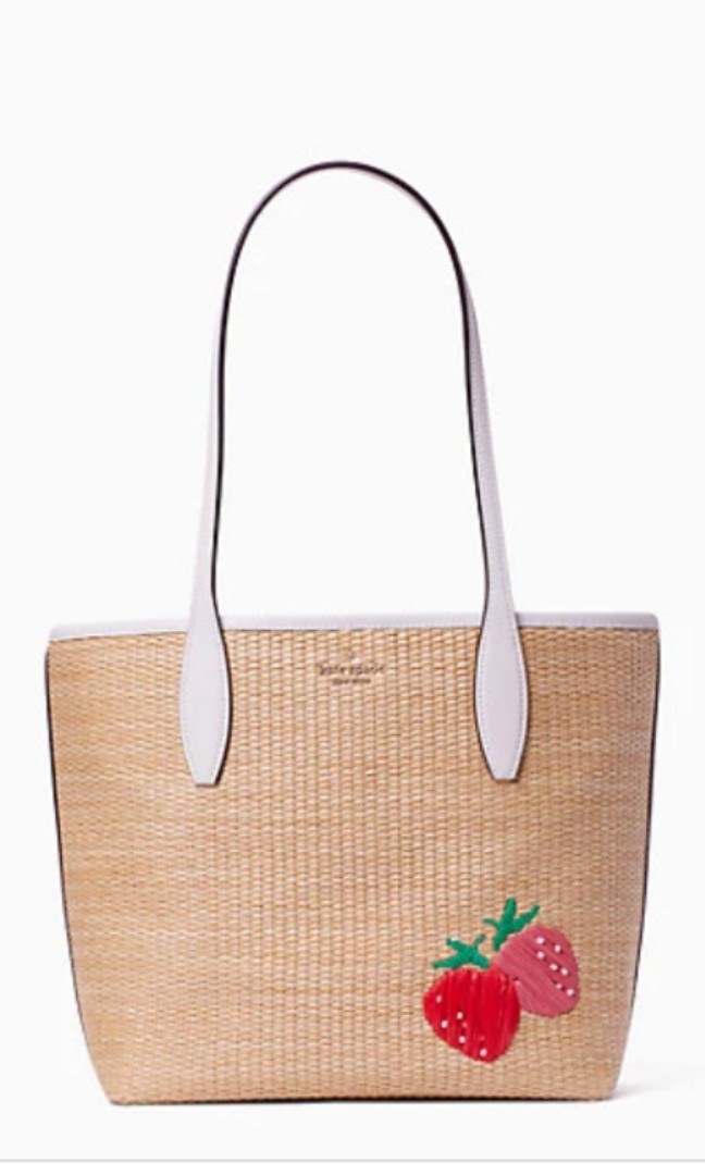 Kate Spade Strawberry Collection Straw Tote Bag Women s Fashion