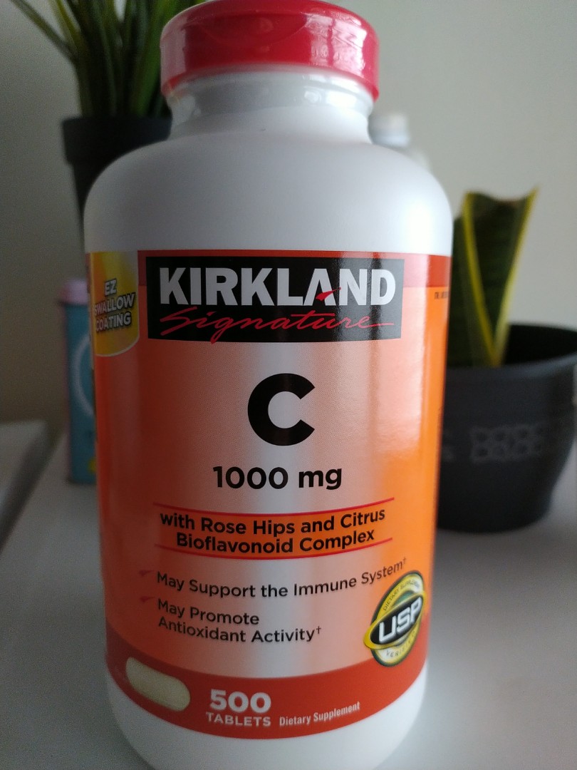 Kirkland Vitamin C 1000mg With Rosehips 500 Tablets Health Nutrition Health Supplements Vitamins Supplements On Carousell