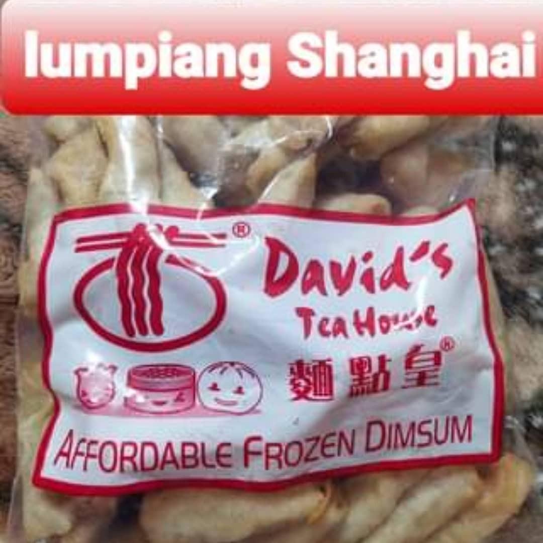 Lumpiang Shanghai Davids tea house (Category: Chilled & Frozen Food) located in Manila. Submitted by ibentamona (Listing ID 1098018477, Image 1). Description: Lumpiang Shanghai Davids tea house David tea house dumplings min order 2packs #porksiomai 60pcs #sharksfin 60 pcs #gyozadumpling 60pcs #lumpiashanghai 60pcs #jumboasadosiopao 10pcs #jumbobolabolasiopao 10pcs #miniasadosiopao 48pcs #minibolabolasiopao 48pcs #chickensiomai #beefsionai #chilis