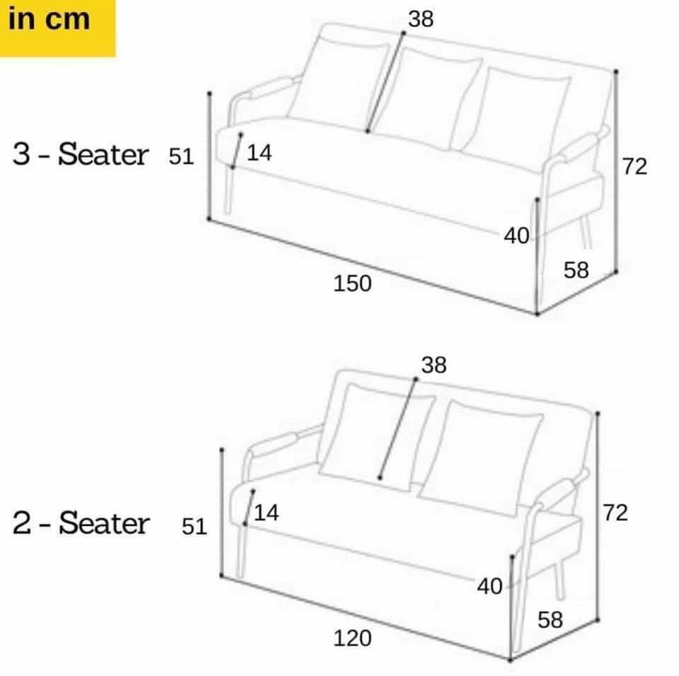 Modern Sofa 2seater / 3seater Sofa Set (Pillows included), Furniture