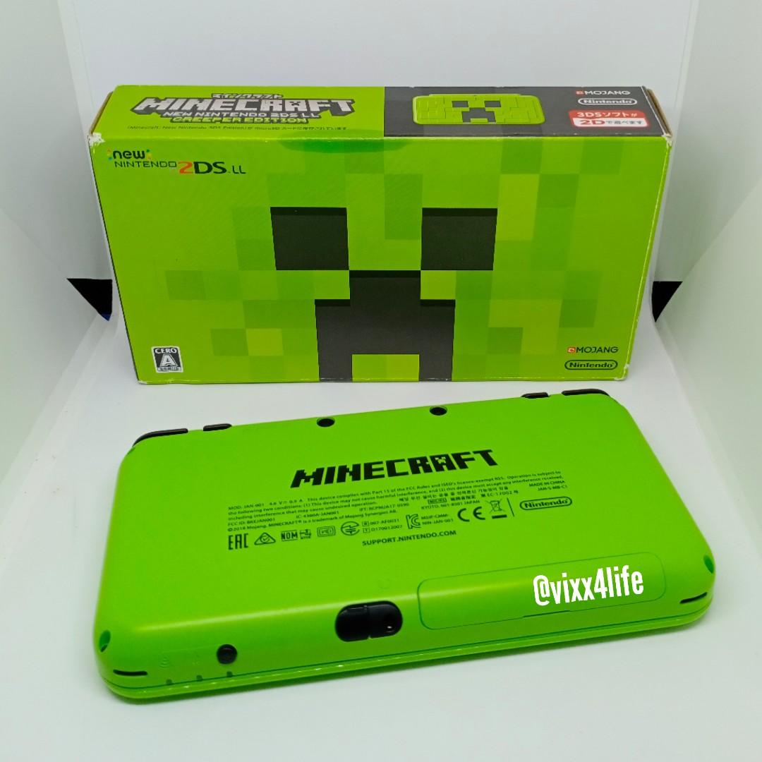 New Nintendo 2DS LL Minecraft Creeper Edition, Video Gaming, Video 