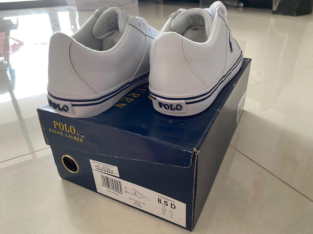 Ralph lauren hanford leather trainers top