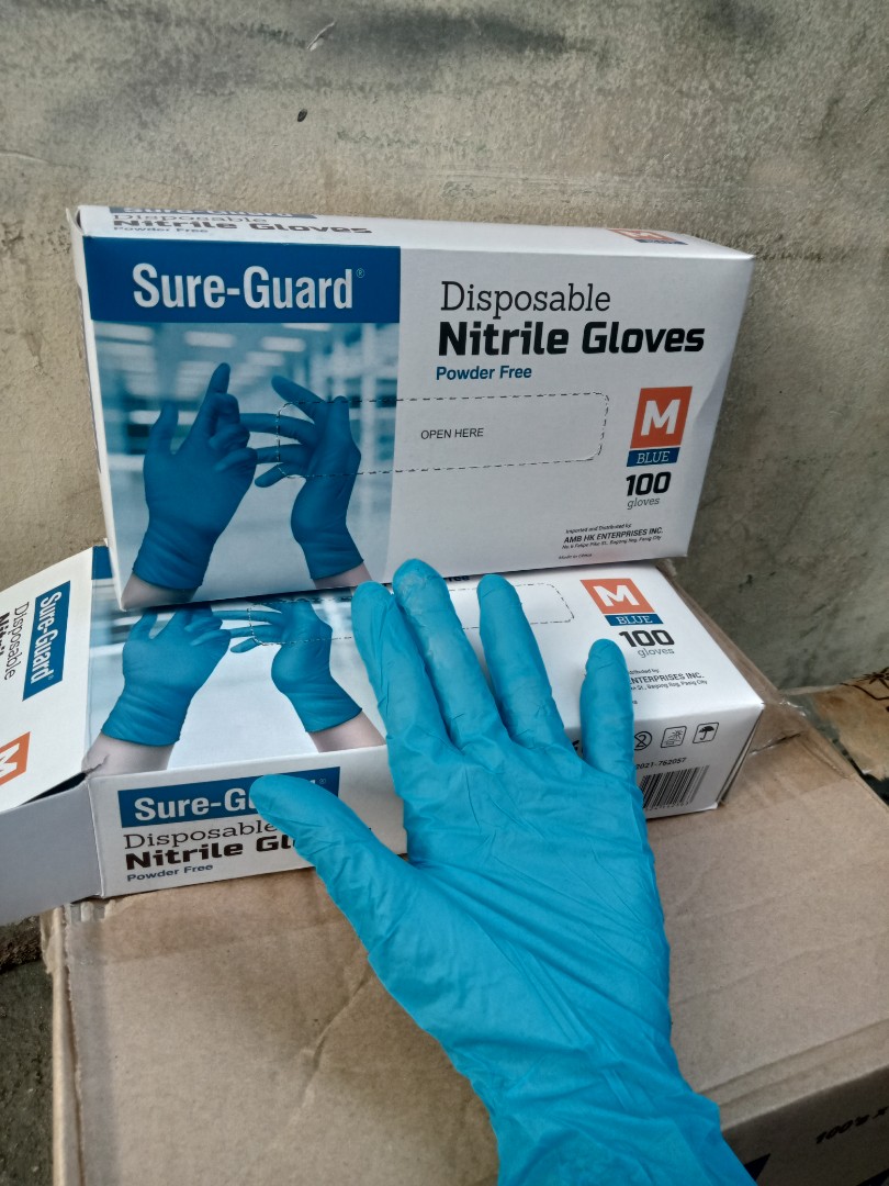 Nitrile gloves ( sureguard brand ), Health & Nutrition, Medical