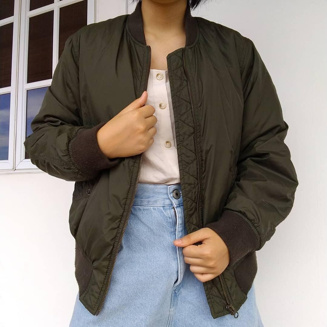 Men olive bomber jacket hot sale