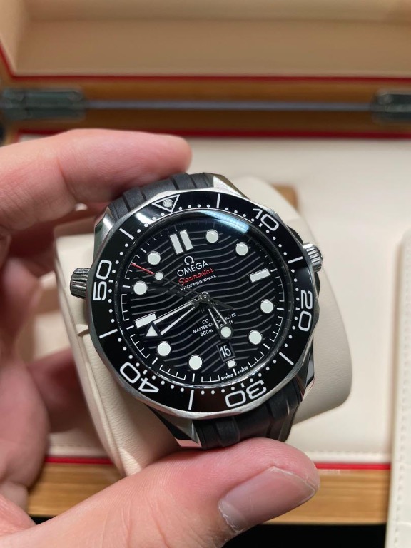 Omega seamaster on sale 300m black rubber