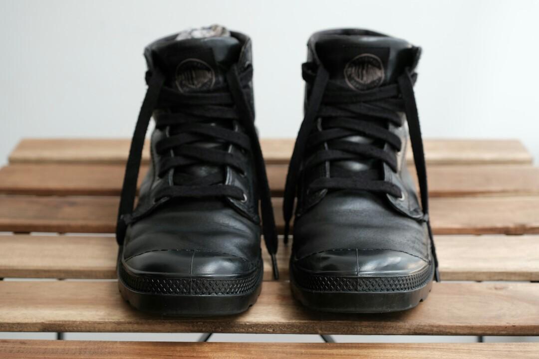 Palladium Pampa Hi Leather Black Men s Fashion Footwear Boots