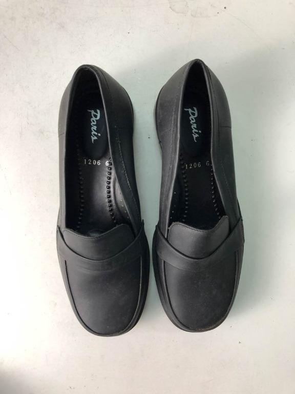 PARIS Women Black Leather Formal Shoes Size 6 Women s Fashion