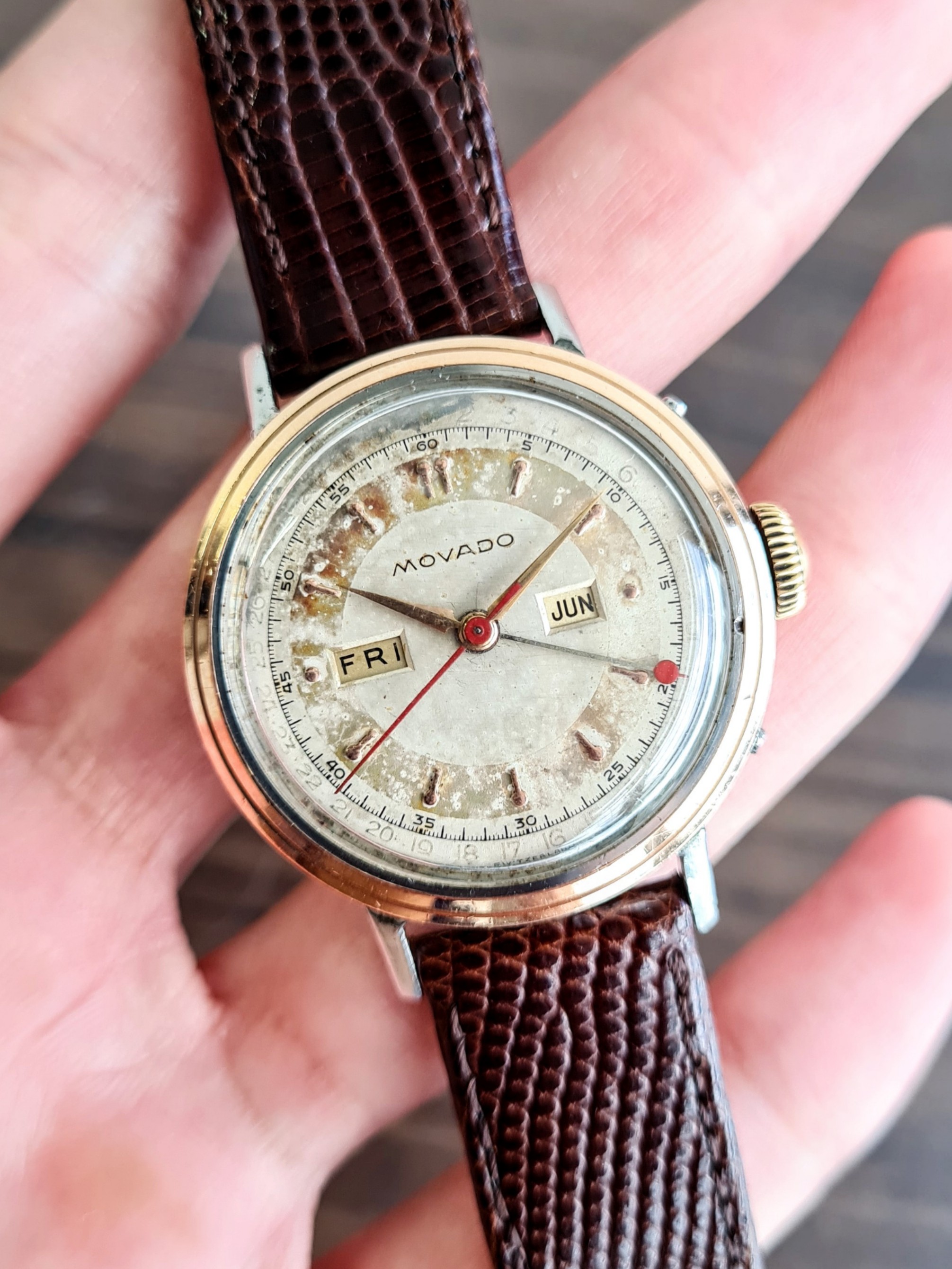 Movado triple 2025 calendar