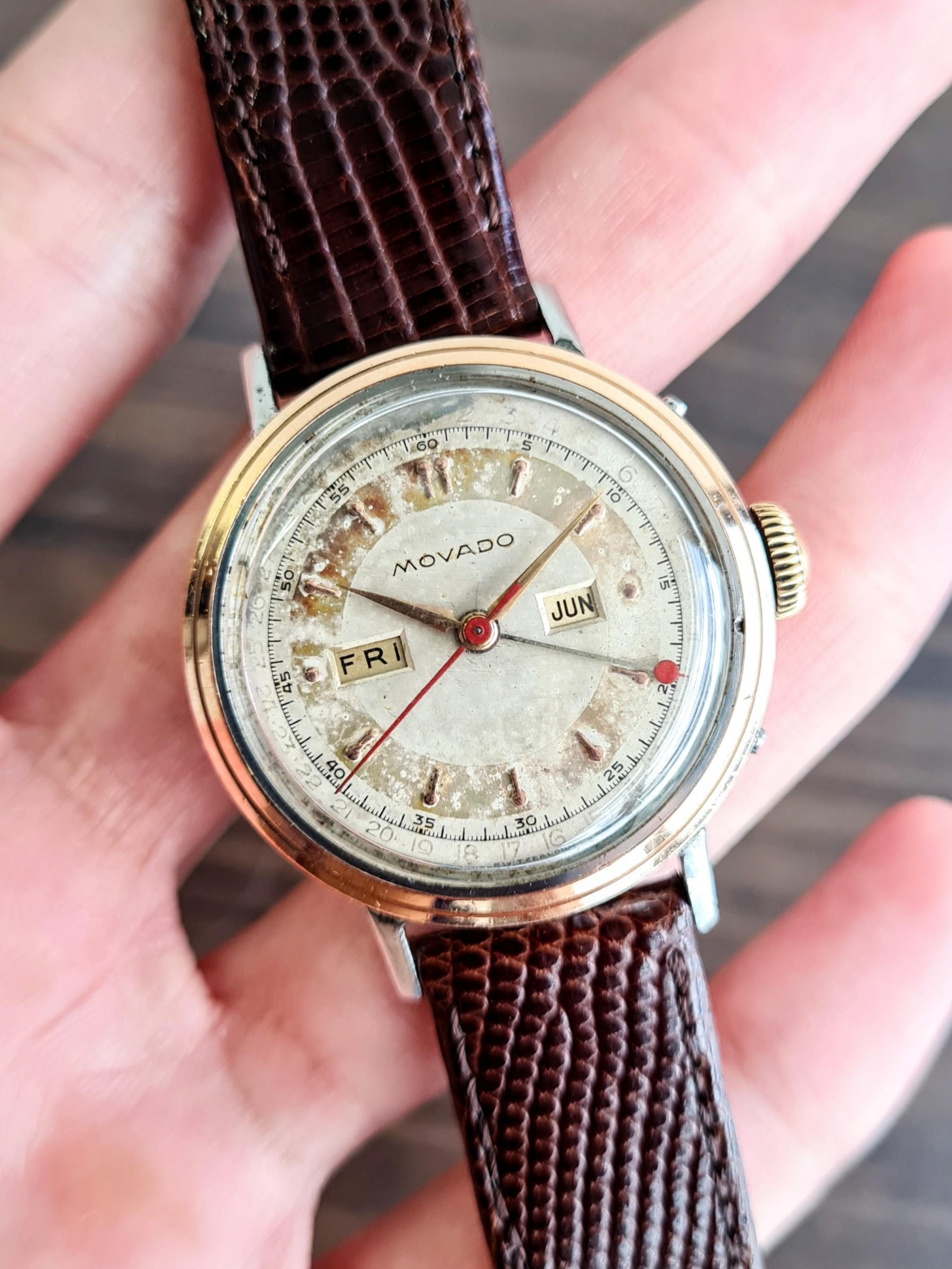 Movado triple calendar top