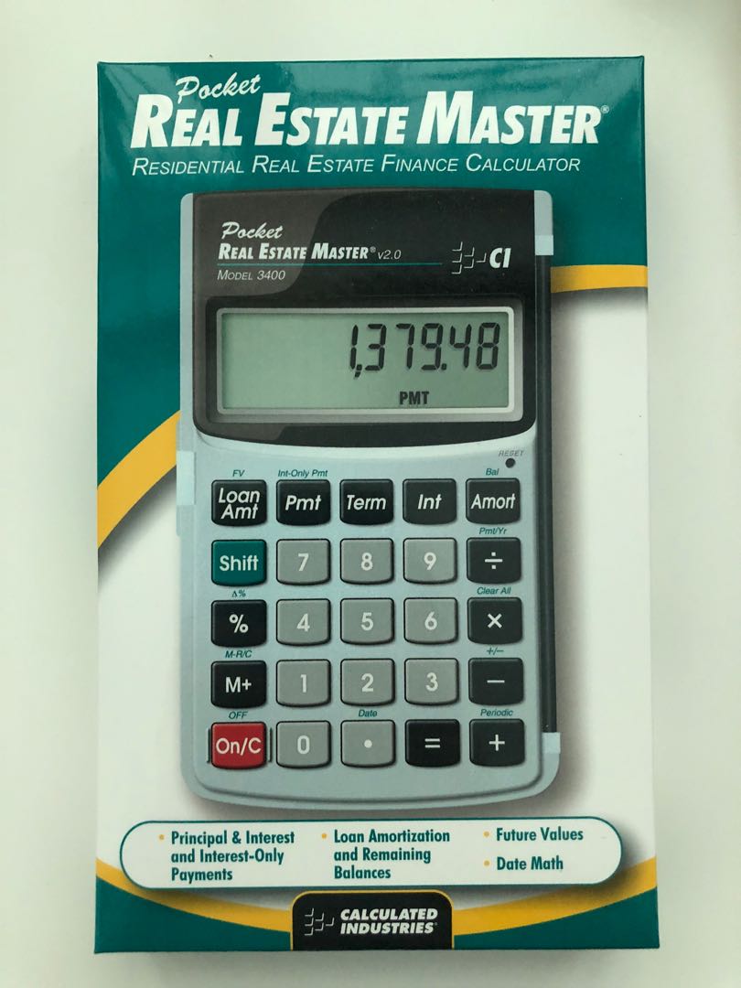 Calculated Industries 3400 Pocket Real Estate Master Calculator 