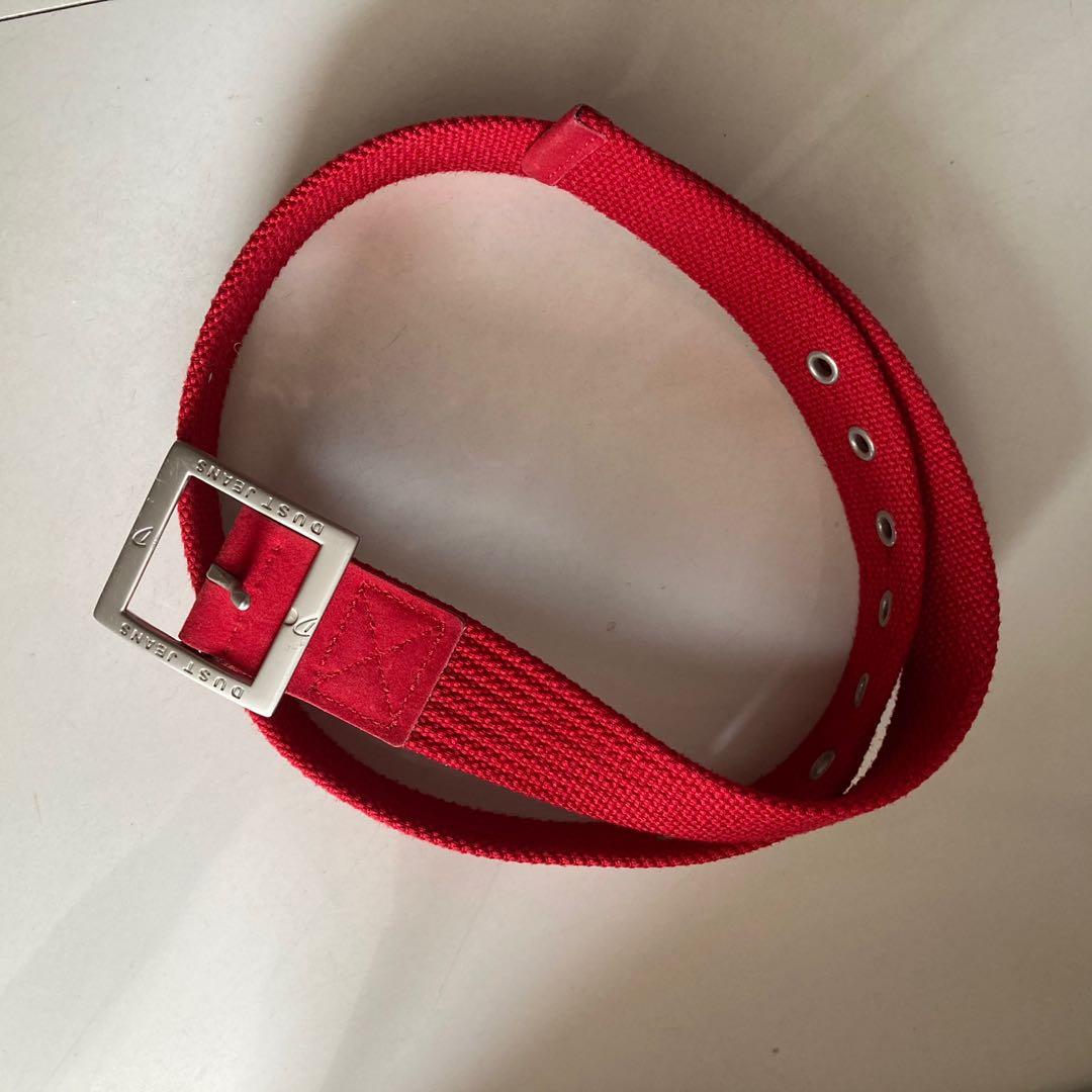 Red canvas Belt/ ikat pinggang merah 