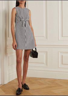 BN RED Valentino Bow Gingham Tweed Dress