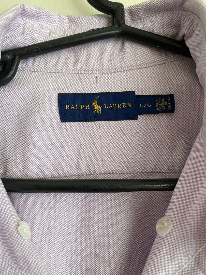Ralph Lauren Oxford shirt (Category: Shirts) located in Muntinlupa City. Submitted by amdc930 (Listing ID 1098034024, Image 3). Description: Authentic Women’s RL Oxford shirt size Large. Color: lilac. Seldom used. Armpit to armpit measures 21 inches. Price slightly negotiable. Payment thru bdo or gcash.