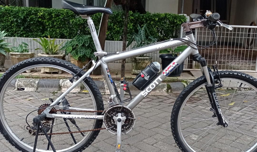 Sepeda mtb 26 alloy scott vintage sepeda gunung commuter, Olah Raga, Sepeda  di Carousell