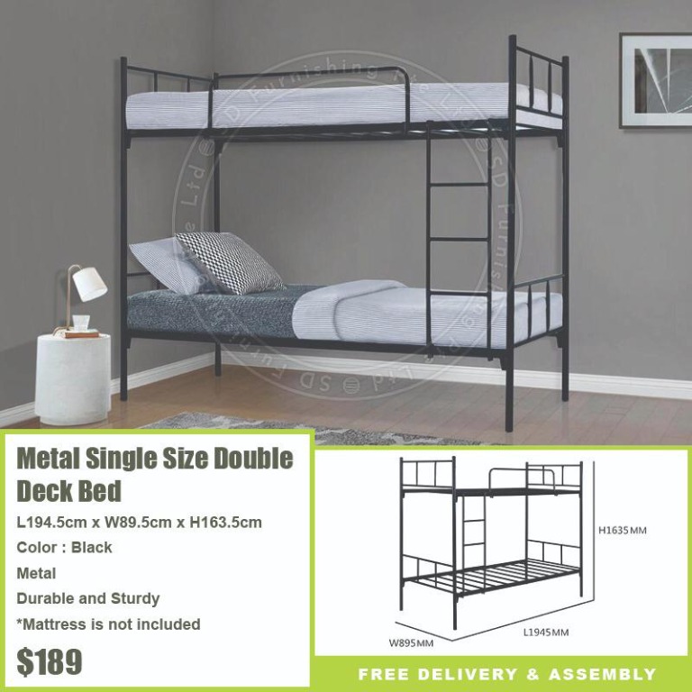 Double deck shop bed steel size