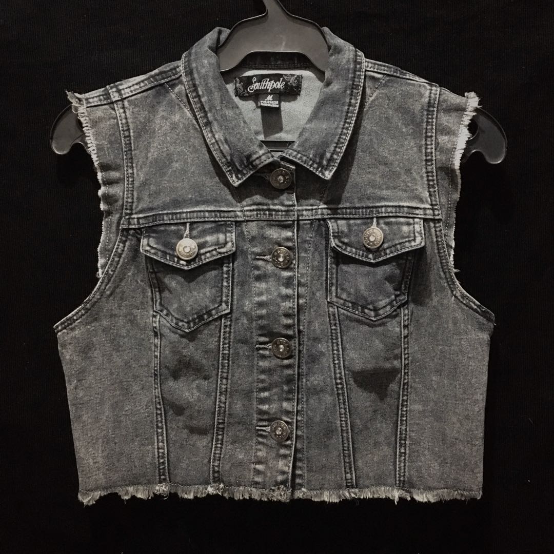 SOUTHPOLE Denim Vest, Women's Fashion, Coats, Jackets and Outerwear on ...
