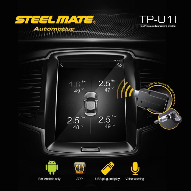 STEELMATE Universal Motorcycle LCD Screen Tire Pressure Monitor