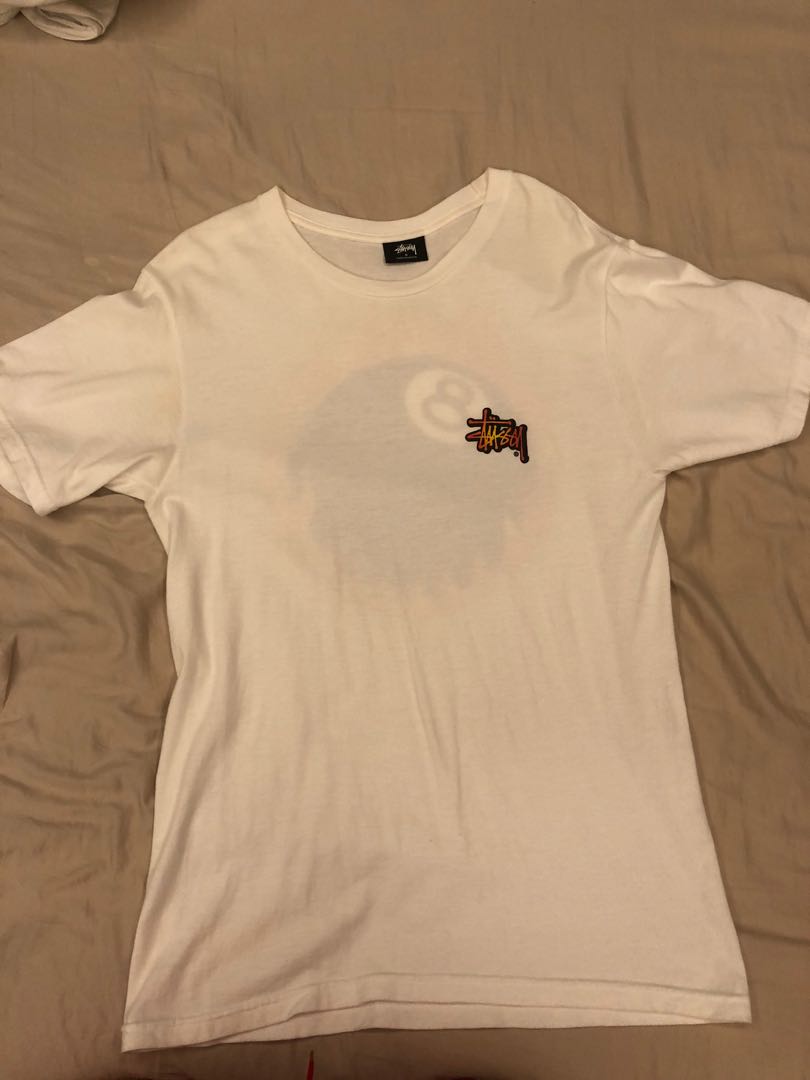 Stussy Fireball 8 Ball Tee Men s Fashion Tops Sets Tshirts Polo Shirts on Carousell