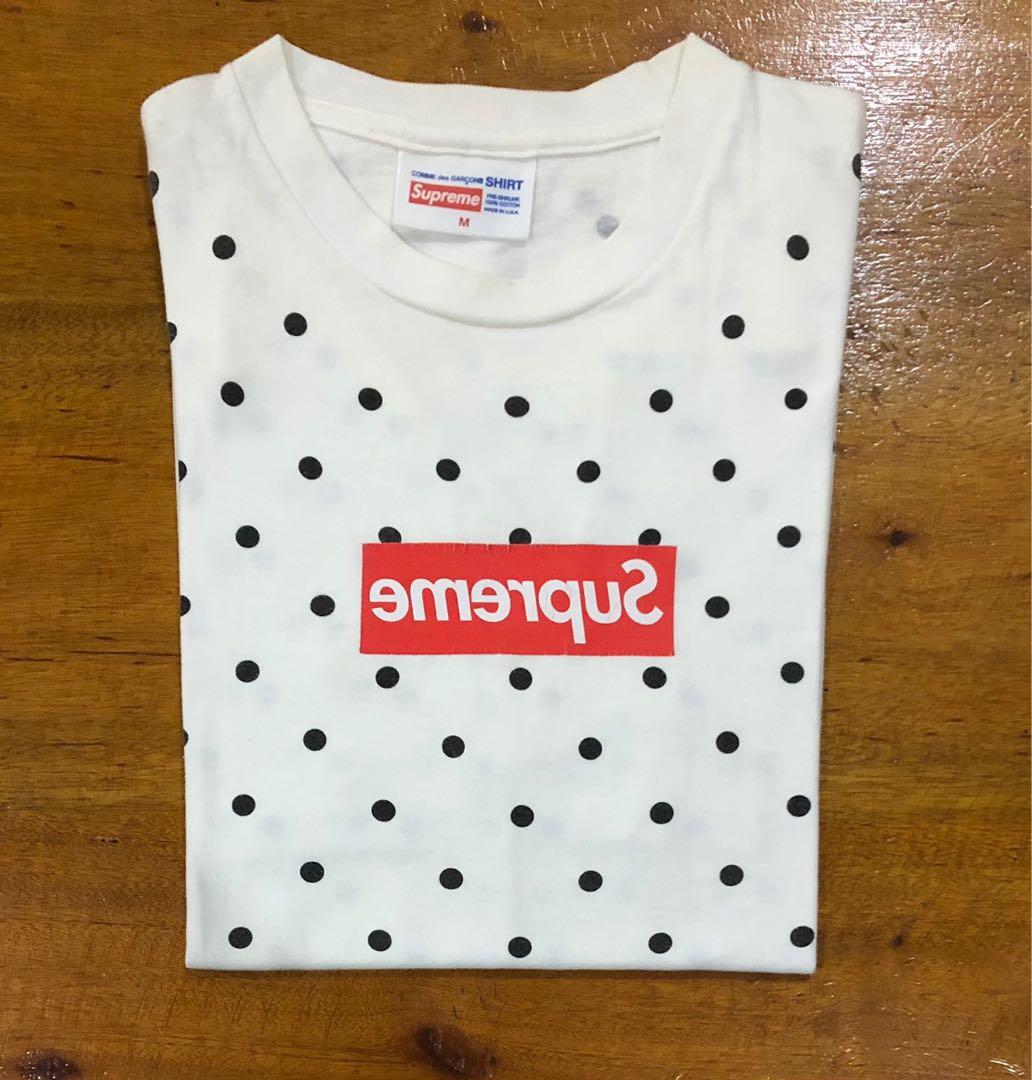 Supreme SS12 CDG Polka Dot Box Logo Tee 