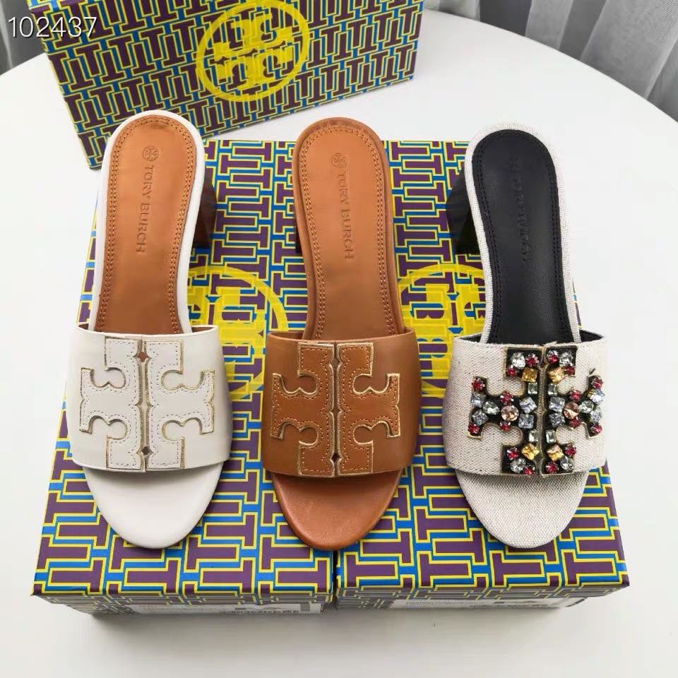 Tory burch ines mid heel slide store