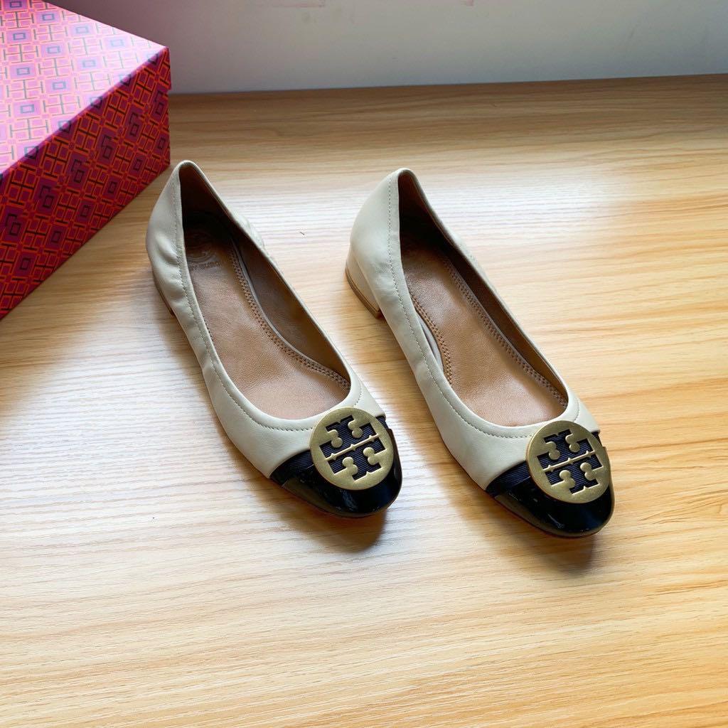 Tory burch minnie cap toe ballet flats cheap