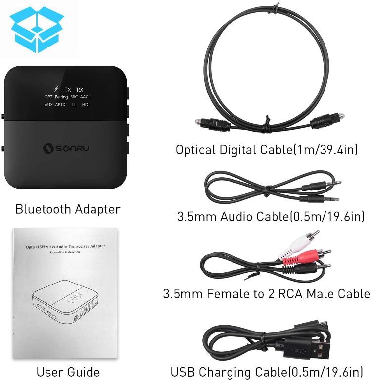 Sonru bluetooth 5.0 on sale transmitter receiver