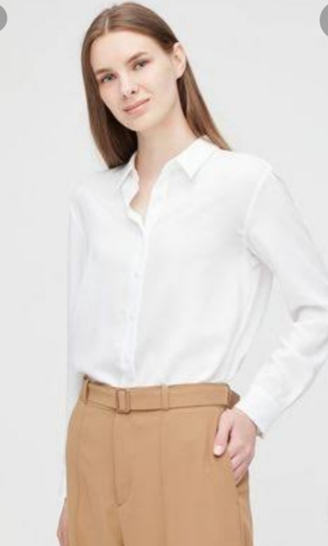 Uniqlo white long sleeve, Women's 