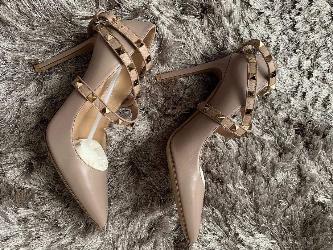 Valentino studwrap leather mules clearance
