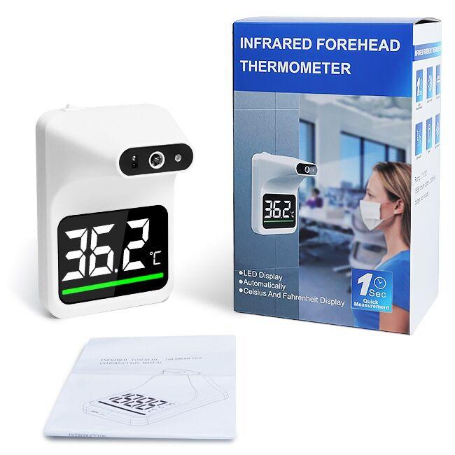 Alphamed WallMounted Infrared Thermometer, NonContact LED Digital