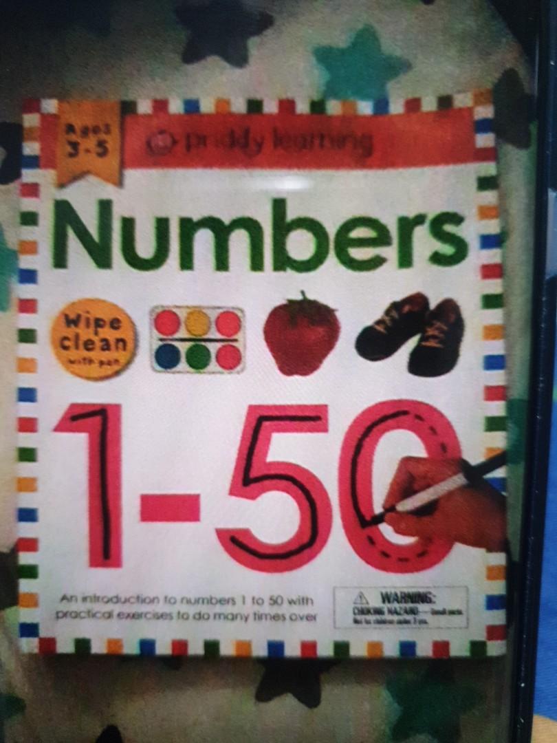 Wipe clean book numbers 1 to 50, Hobbies & Toys, Books & Magazines ...