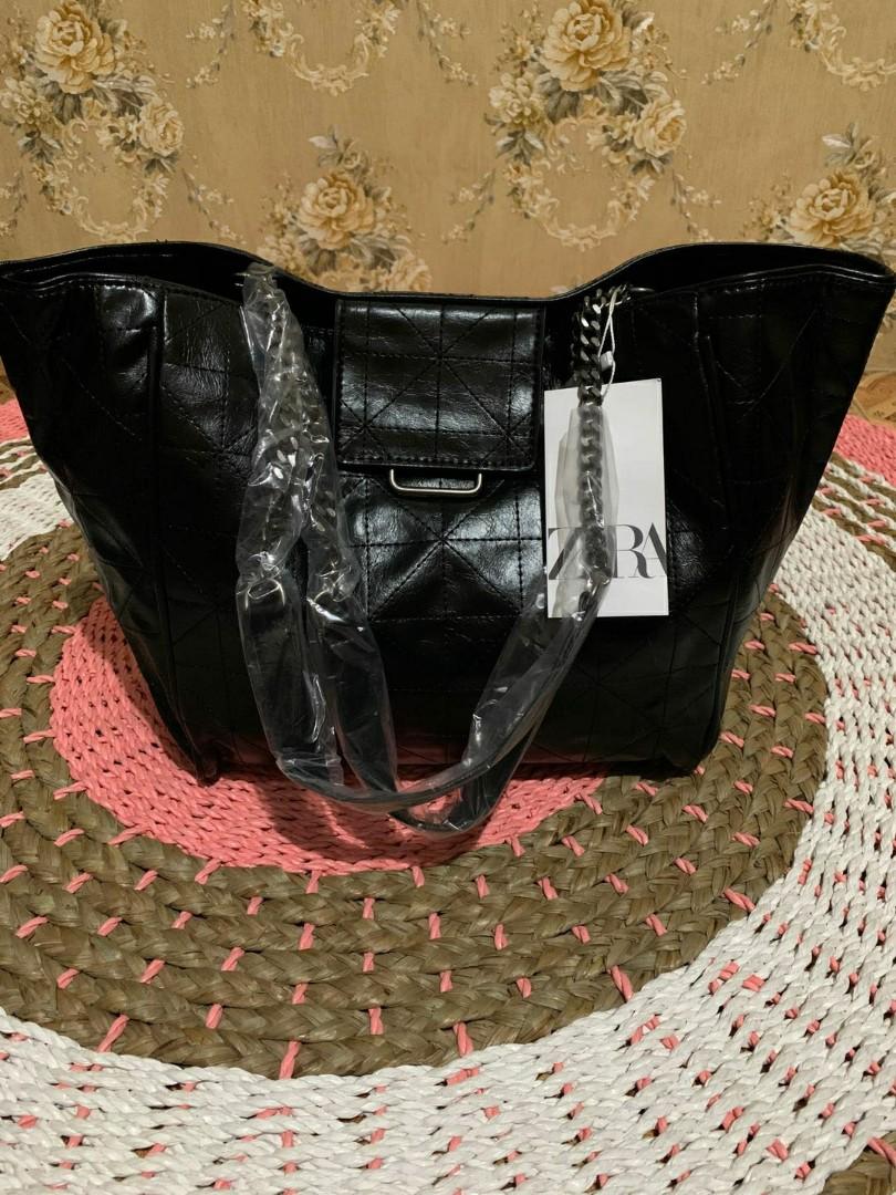 Zara soft rocker tote bag cheap