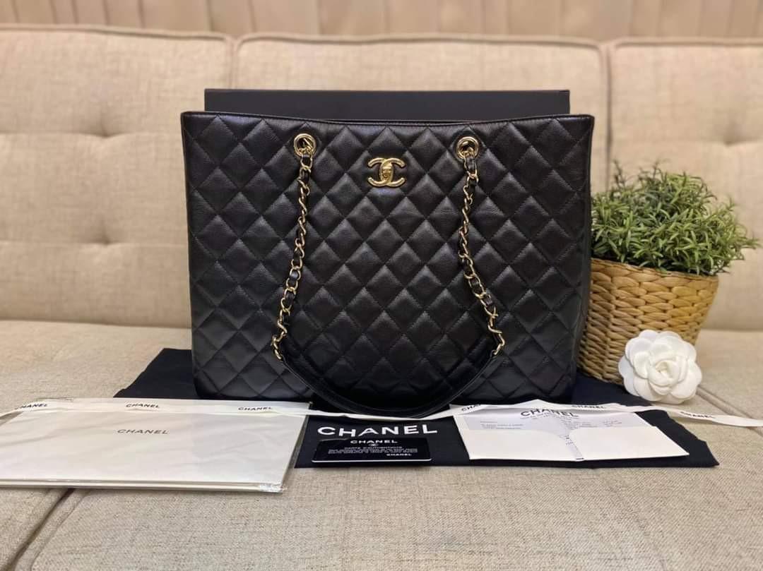 100 Authentic Chanel CC Shopping Tote Quilted Caviar Large in Series 31xxxx 2021 Luxury Bags Wallets on Carousell