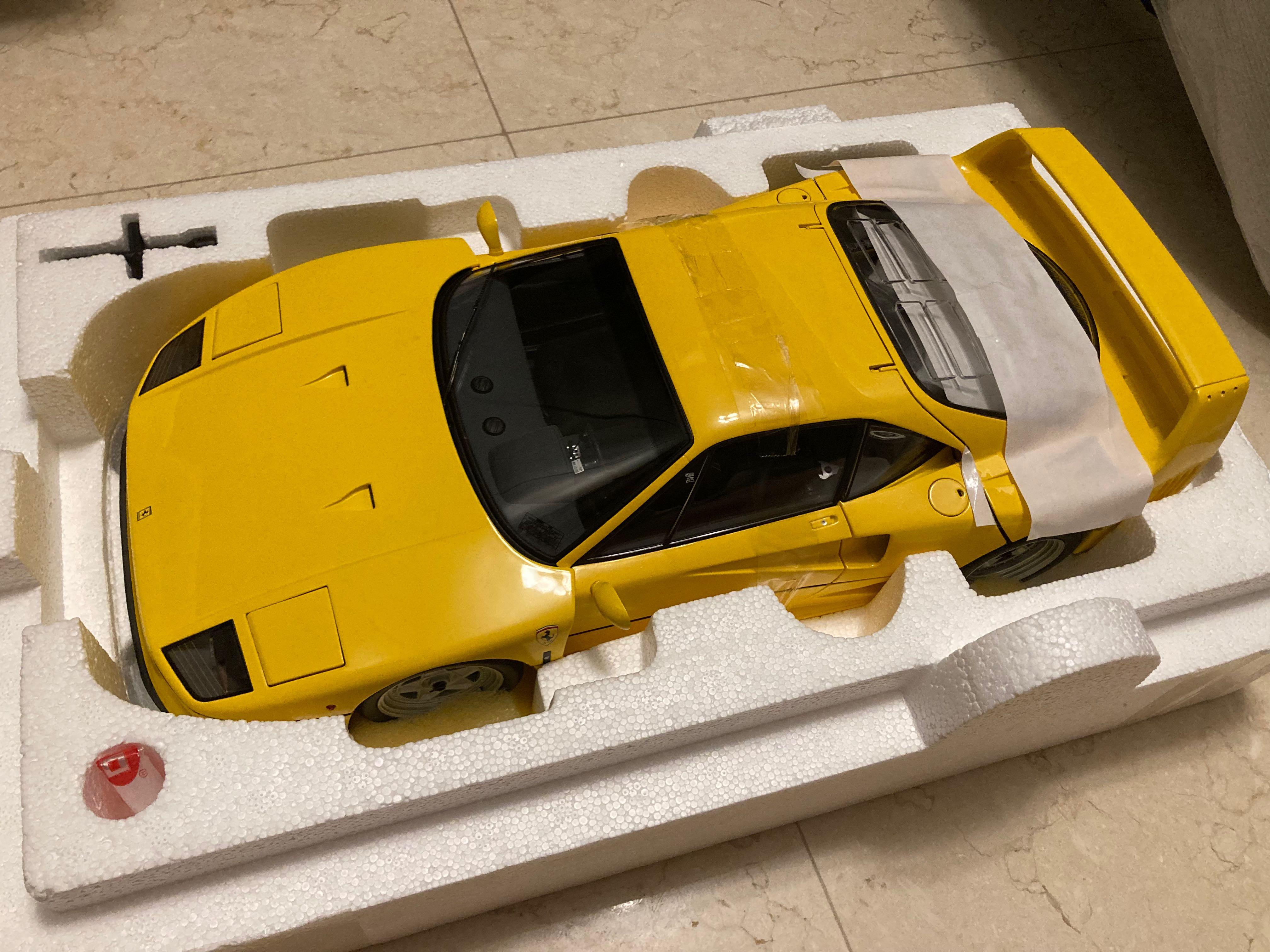 1/12 京商法拉利Kyosho Ferrari F40 (Yellow) 有疹, 興趣及遊戲, 玩具