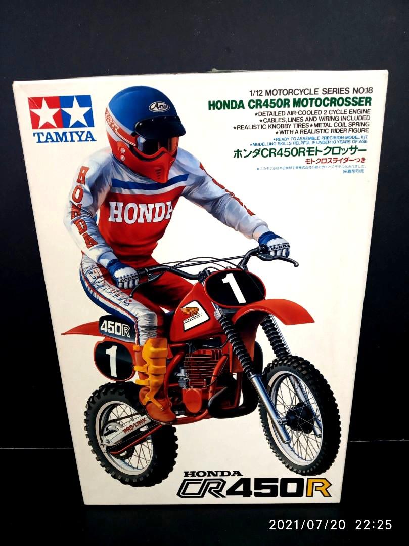 絕版TAMIYA HONDA CR450R 1/12 MOTOCROSSER Plastic Kit 田宮, 興趣及