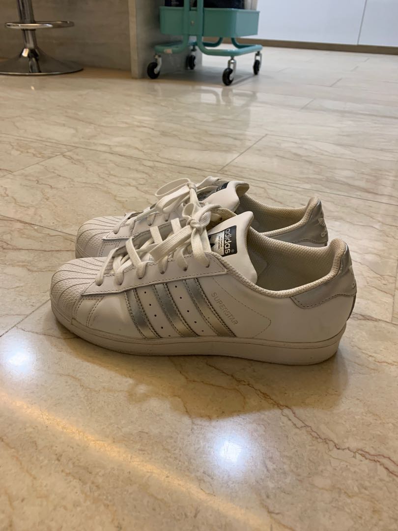 Adidas originals superstar silver outlet