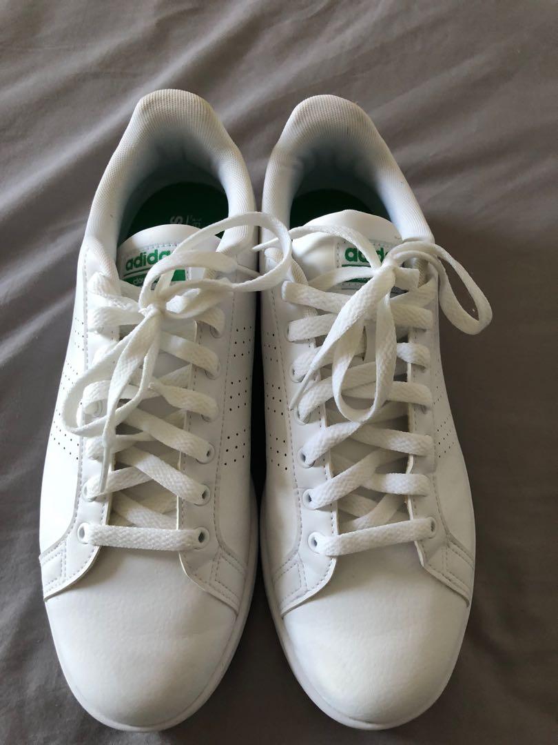 adidas white and green sneakers