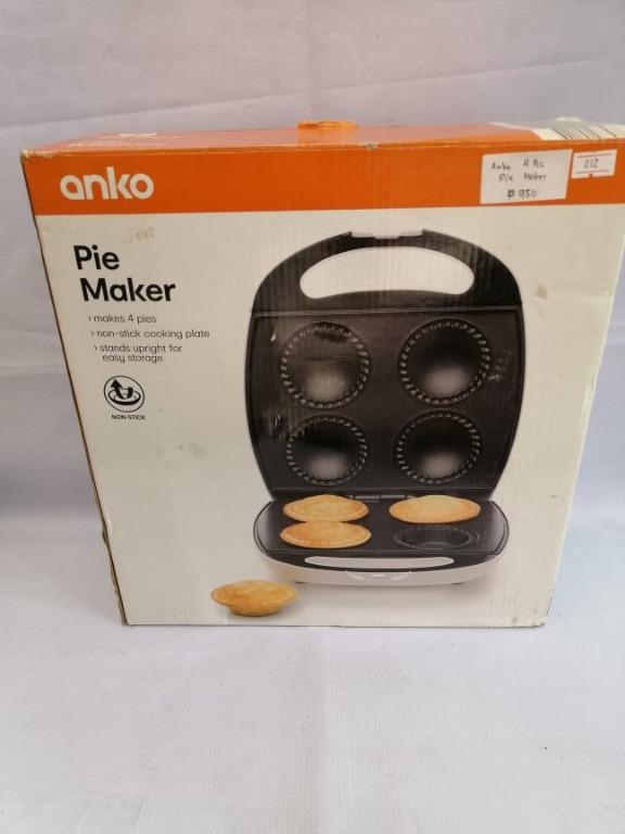 Anko Pie Maker (Category: Breadmakers) located in San Pedro. Submitted by aus-plus (Listing ID 1101875360, Image 3). Description: Anko Pie Maker -makes 4 pies -non-stick cooking plate -stands upright for easy storage.