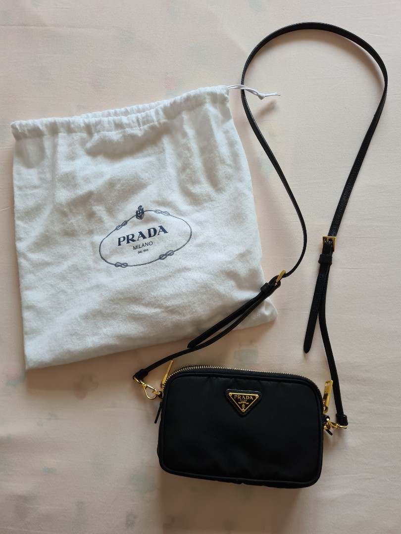 prada canvas sling bag
