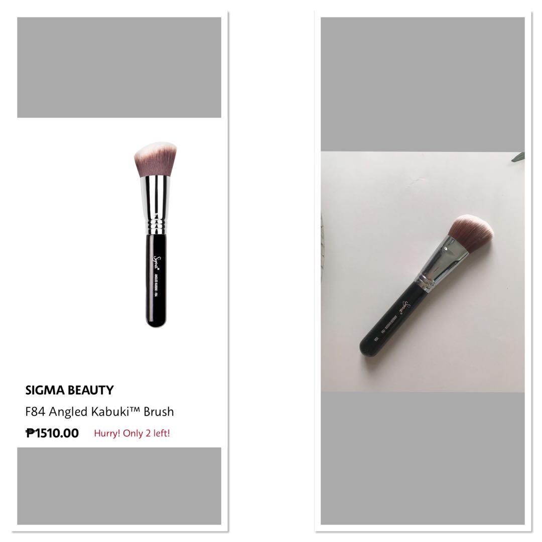 Authentic Sigma F84 Angled Kabuki Brush (Category: Makeup) located in Laoag. Submitted by senicecollection (Listing ID 1102000499, Image 1). Description: Retails 1,510 Like New Seldom use Authentic This are extra on my brush collections..