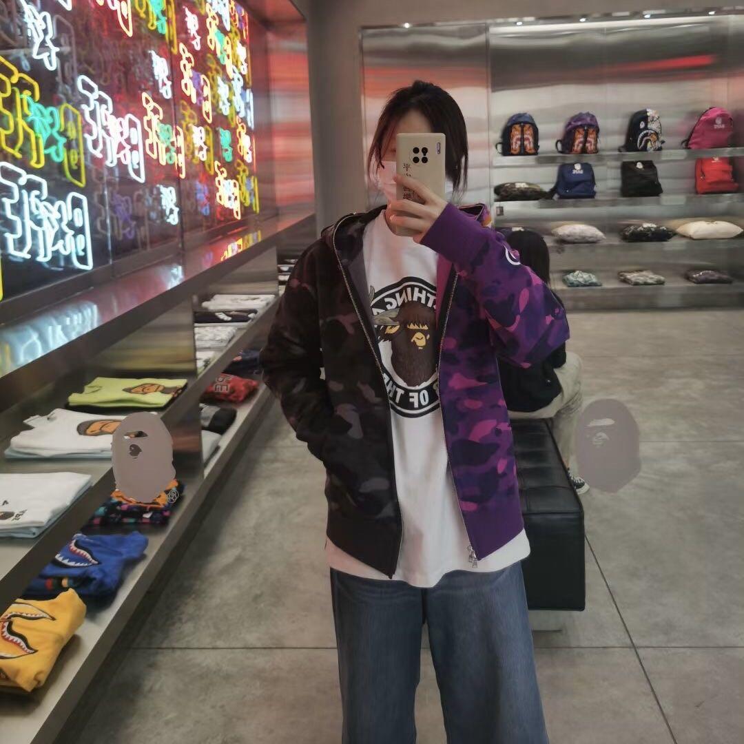 bape tiger hoodie black