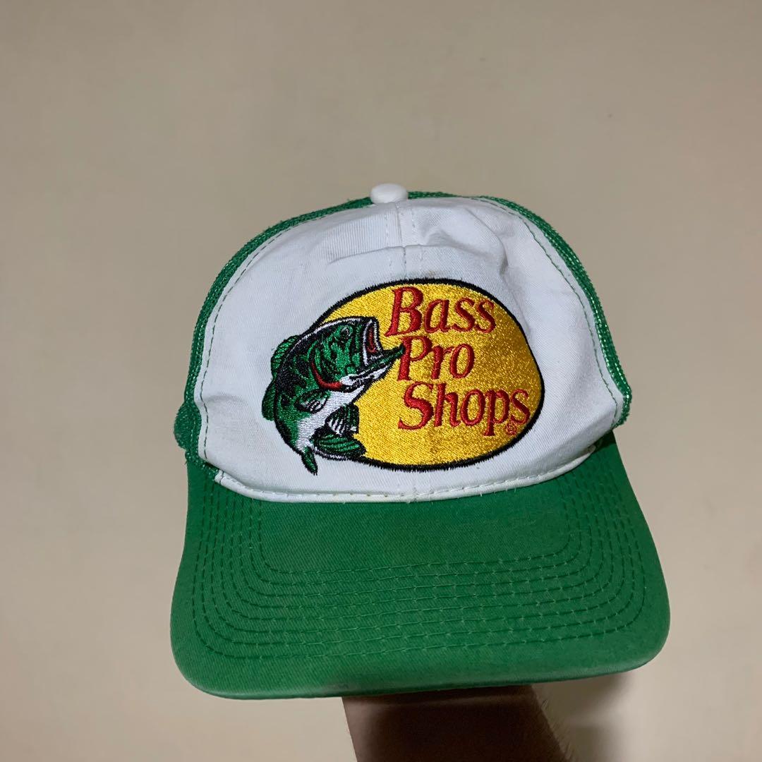 Bass pro shop embroidered logo green mesh trucker cap/hat, Men's Fashion,  Watches & Accessories, Caps & Hats on Carousell